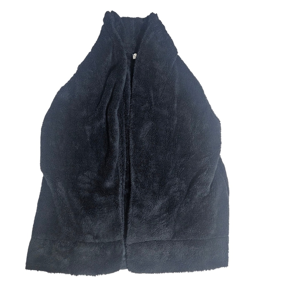 Vineyard Vines Womens XL Navy Blue Sherpa Fleece Open Front Vest 2K002107